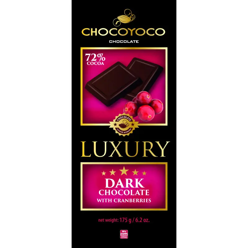 xCK COKOLADA LUXURY 175g -DARK+CRANBE