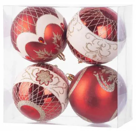 VO -GULE 4ks -CERVENE S ORNAMENTOM