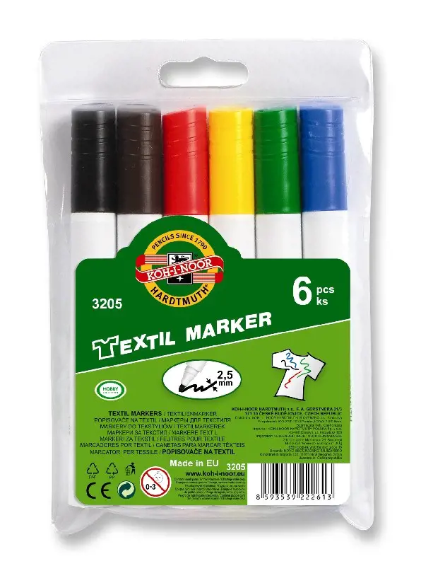 KOH-I-NOOR FIXKY NA TEXTIL 6ks