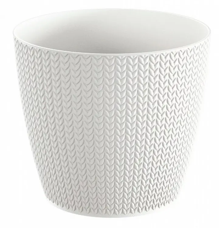 ,KVETINAC WHEATY 18,9cm -BIELA