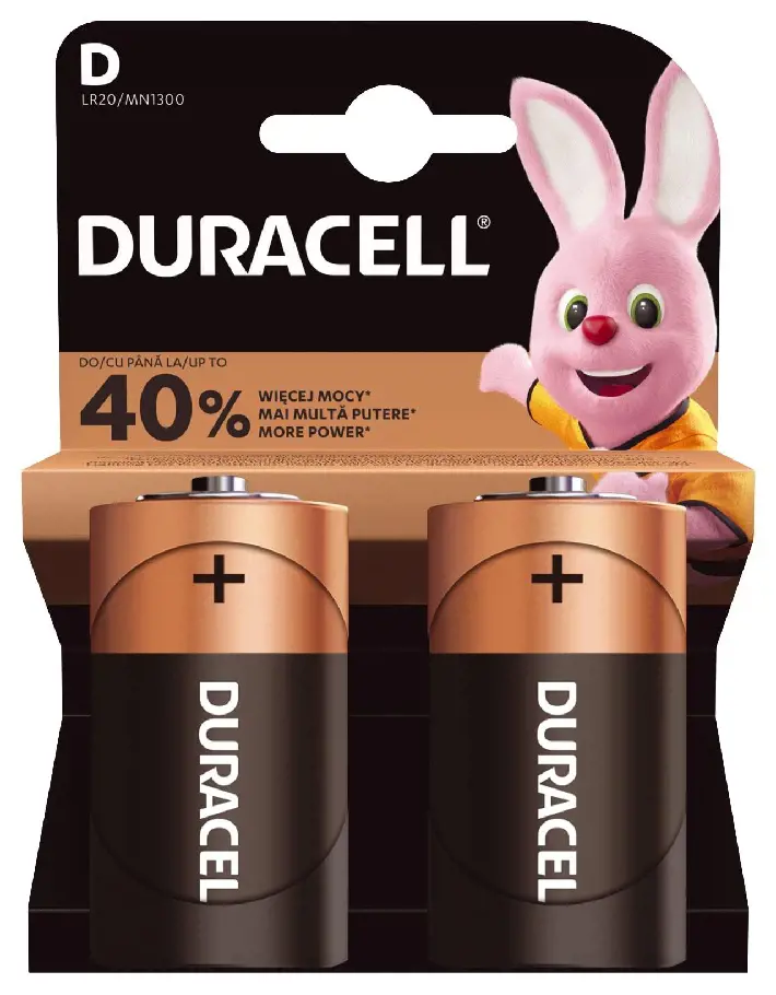 BATERIE DURACELL D2-LR20 2ks ALKALIC