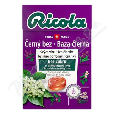 CK CUKRIKY RICOLA 40g -CIERNA BAZA