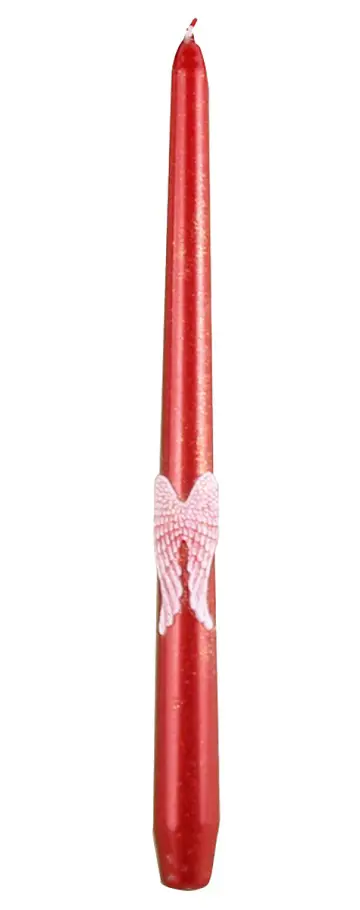 SVIECKA KONICKA 30cm -ANGEL WINGS METAL.CERVENA