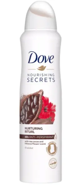 DEO DOVE 150ml -W.COCOA&HIBISCUS