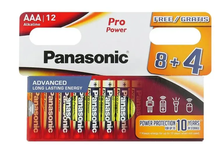 BATERIE PANASONIC LR03 8+4ks AAA -ALKALI