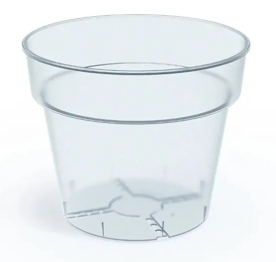 ,KVETINAC PLANTI 23,5cm -TRANSPARENT