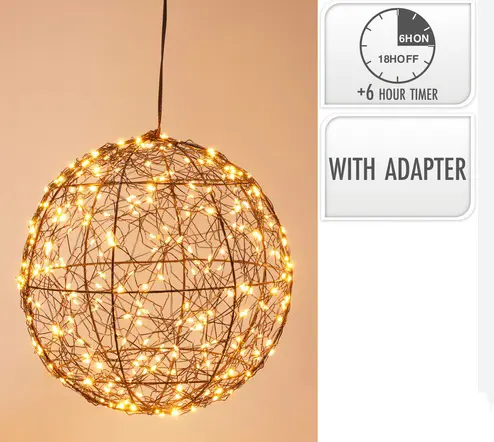 VO -LED GULA 25cm -BLACK METAL