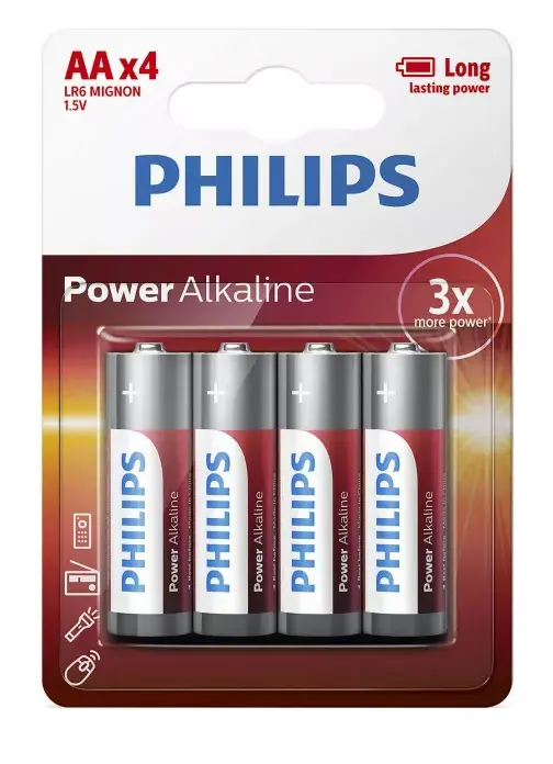 BATERIE PHILIPS LR6 4ks -POWER ALK.