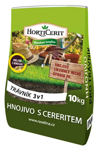 HNOJ TRAVNIK HORTICERIT 10kg 3v1