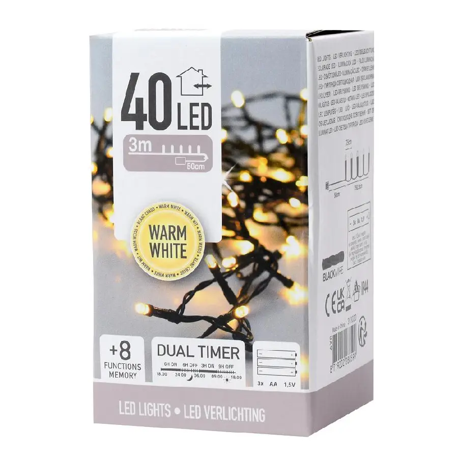 VO -LED OSVETLENIE  40ks -TEPLA BIELA+CASOVAC
