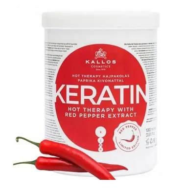 MASKA NA VLASY KALLOS 1l -KERATIN & PAPRIKA