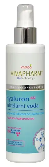 VIVAPHARM MICEL.VODA 200ml -HYALURON