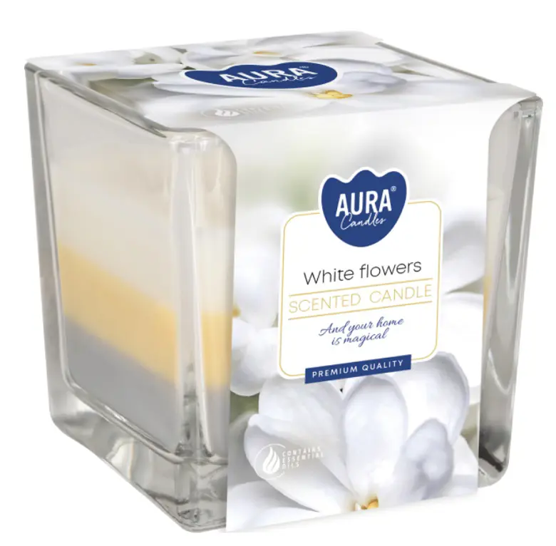 SVIECKA SCENTED CANDLE 32h. -WHITE FLOWERS