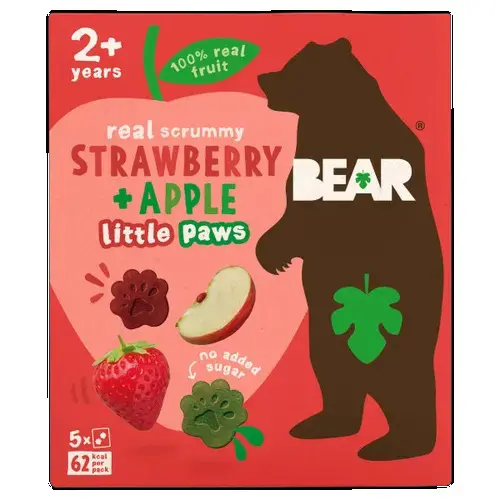 xCK OVOCNE KUSKY BEAR 5x20g JAHODA + JABLKO