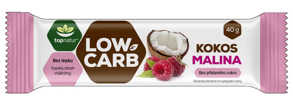 xCK TYCINKA LOW CARB 40g KOKOS MALINA
