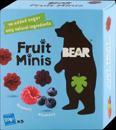 xCK OVOCNE KUSKY BEAR 5x20g MALINA + CUCORIEDKA