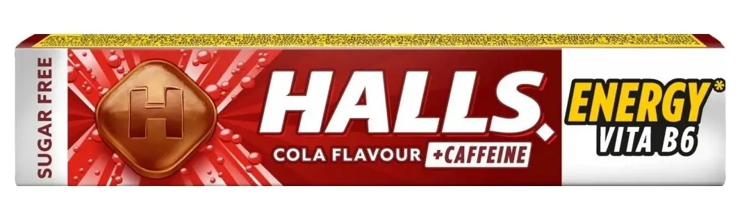 xCK CUKRIKY HALLS 33,5g -COLA/COFEIN