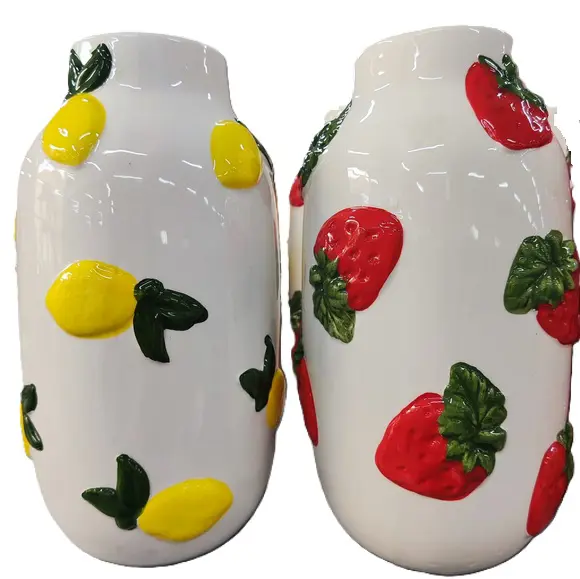 VAZA KERAMIKA 16x29cm -JAHODA/CITRON