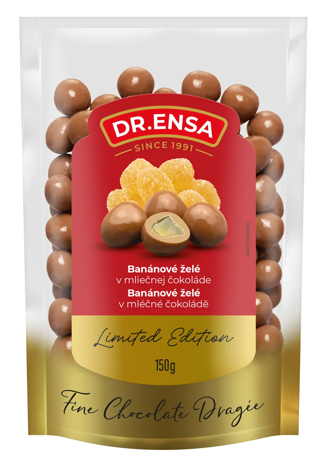 xCK CHOCOLATE DRAZE 150g -BANAN.ZELE V ML.COKO