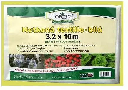 TEXTILIA NETKANA BIELA 3,2x10m 17g/m