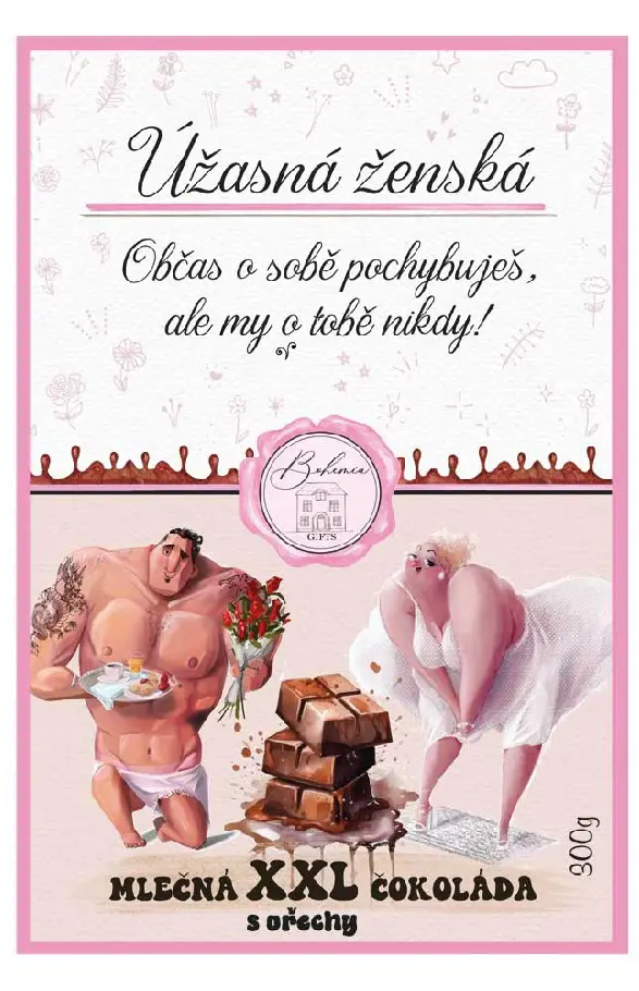xCK COKOLADA BOHEMIA 300g -PRE BAJECNU ZENSKU