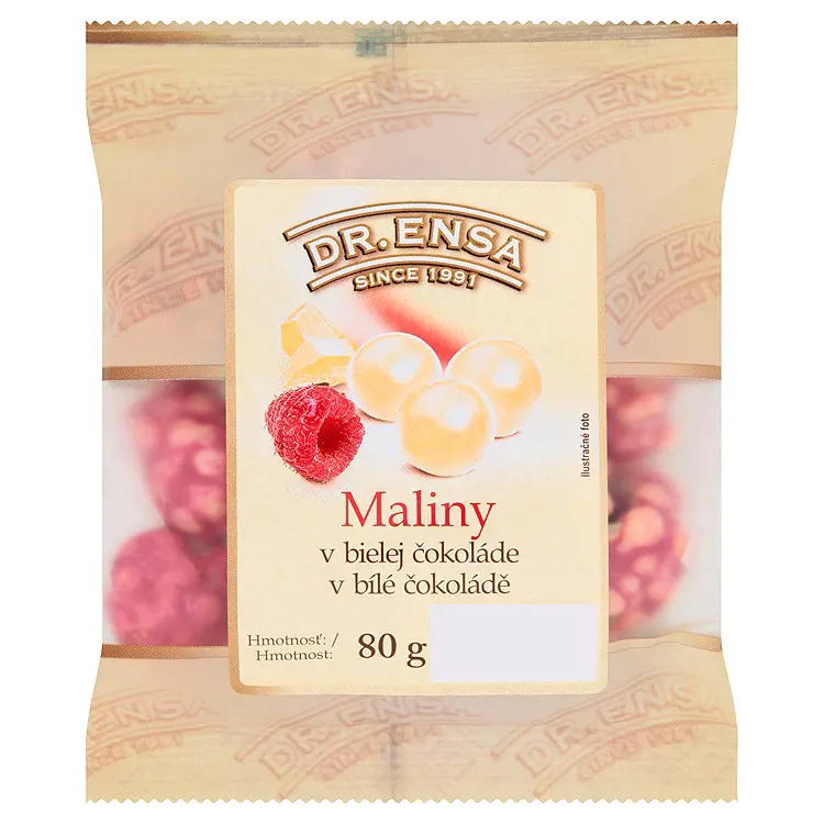 CK MALINY V BIELEJ COKO. 80g -ENSA