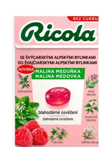 CK CUKRIKY RICOLA 40g -MALINA/MEDOVKA
