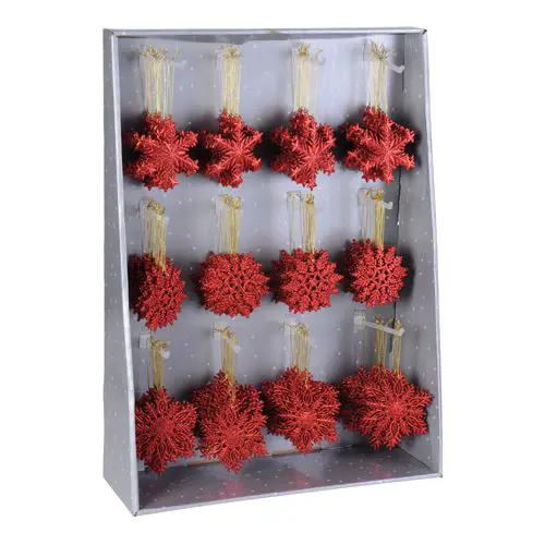 VO -OZDOBA VISIACA 10cm -CERVENA