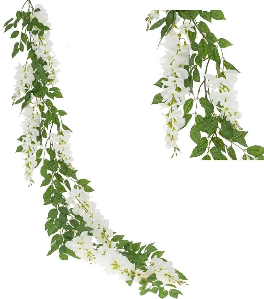 KV.UM.-GIRLANDA VISTERIA KREM/FIALOVA 180cm