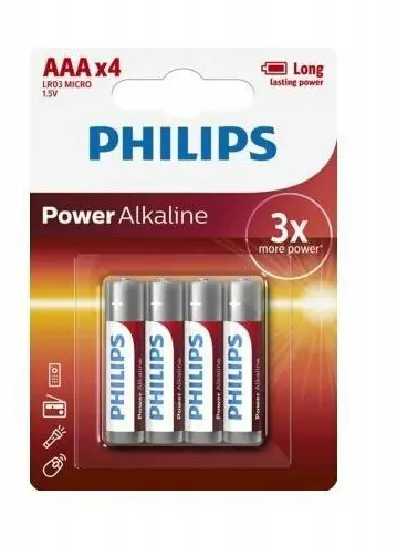 BATERIE PHILIPS LR03 4ks -POWER ALK.