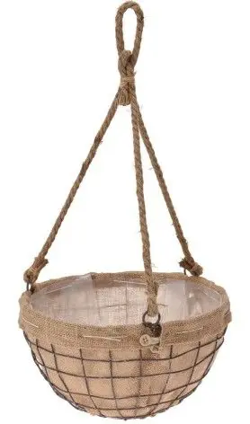 ,KVETINAC VISIACI NATURAL JUTA 30cm