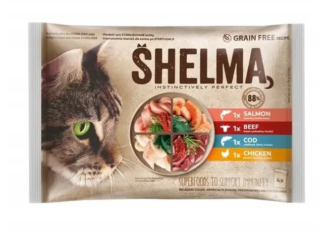 KRMIVO MACKY KAPSI. SHELMA 4x85g -KUR/HOV