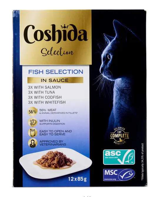 KRMIVO MACKY KAPSI. COSHIDA 12x85g -RYB.MIX